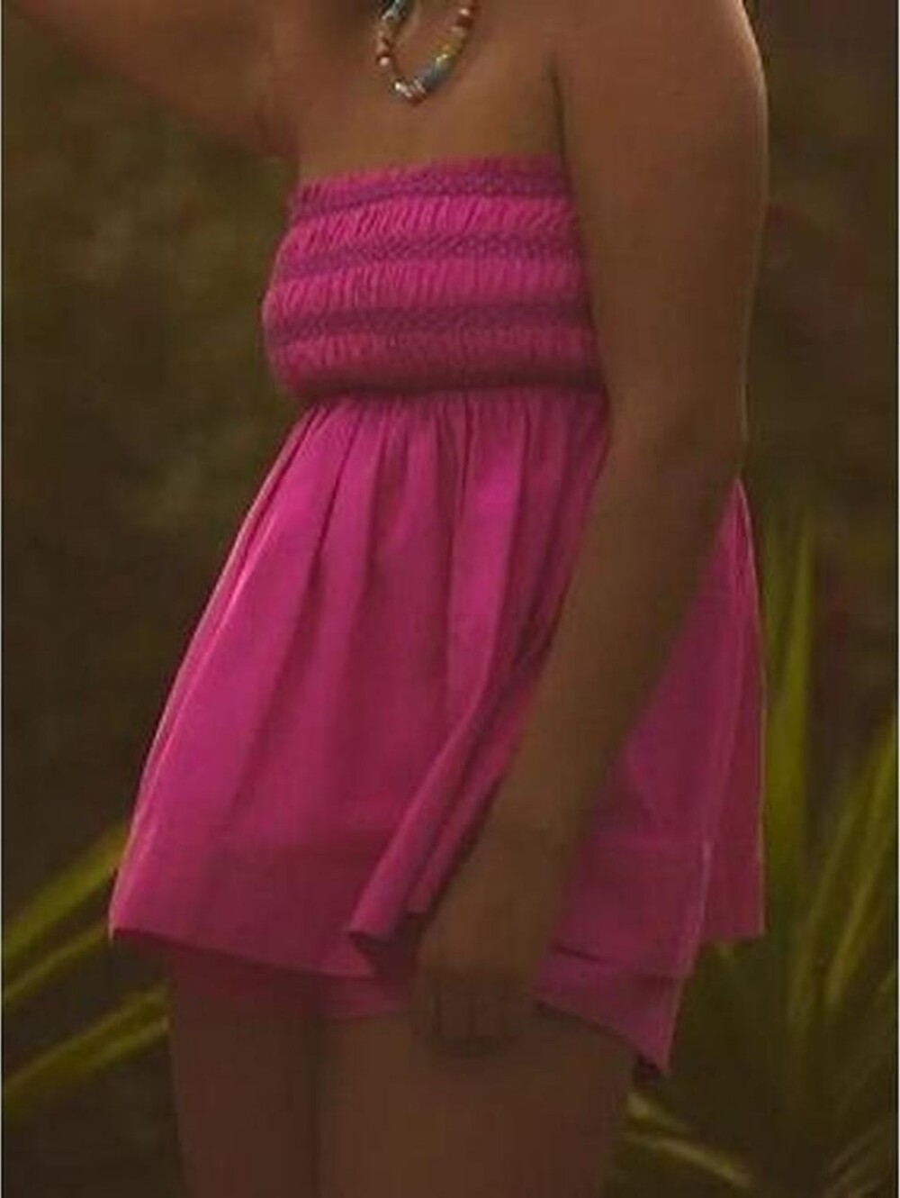 Anthropolgie Smocked Strapless Top & Shorts Set